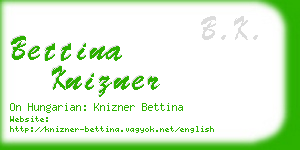 bettina knizner business card